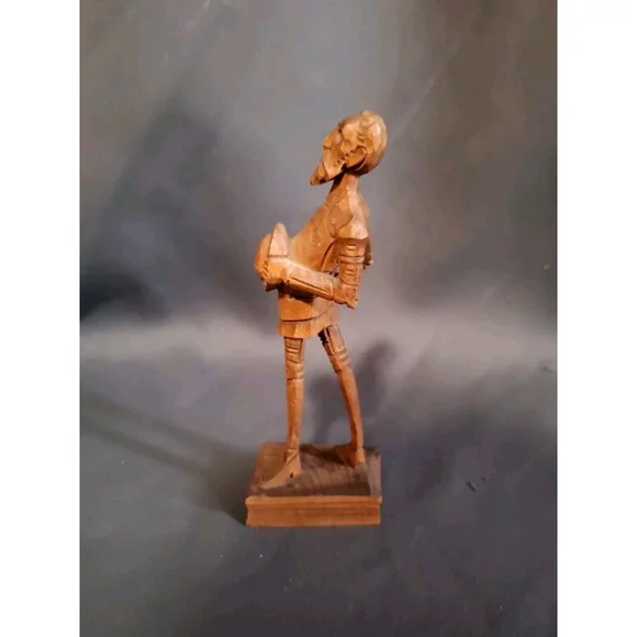 Vintage Spanish Wood Handcarved Gentleman Sculpture Figurine Don Quixote - Picture 3 of 11